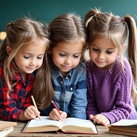 a group pupils 7 years old are predicting a book