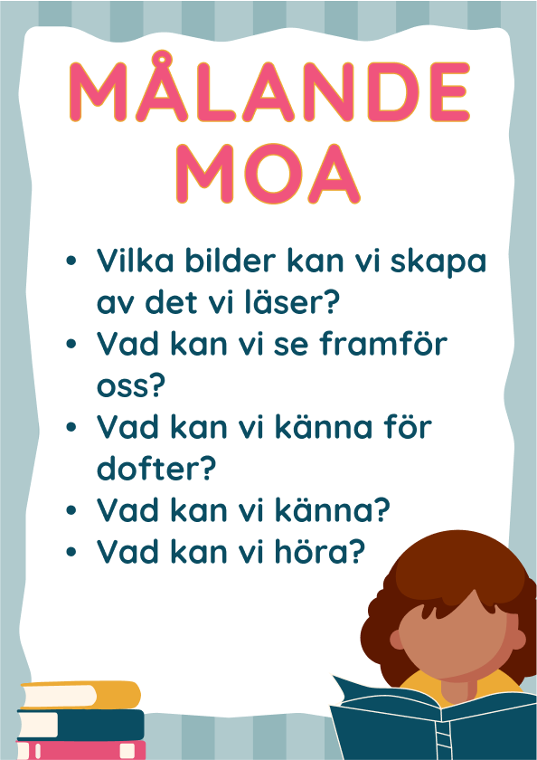 Skriv ut lässtrategi - målande Moa